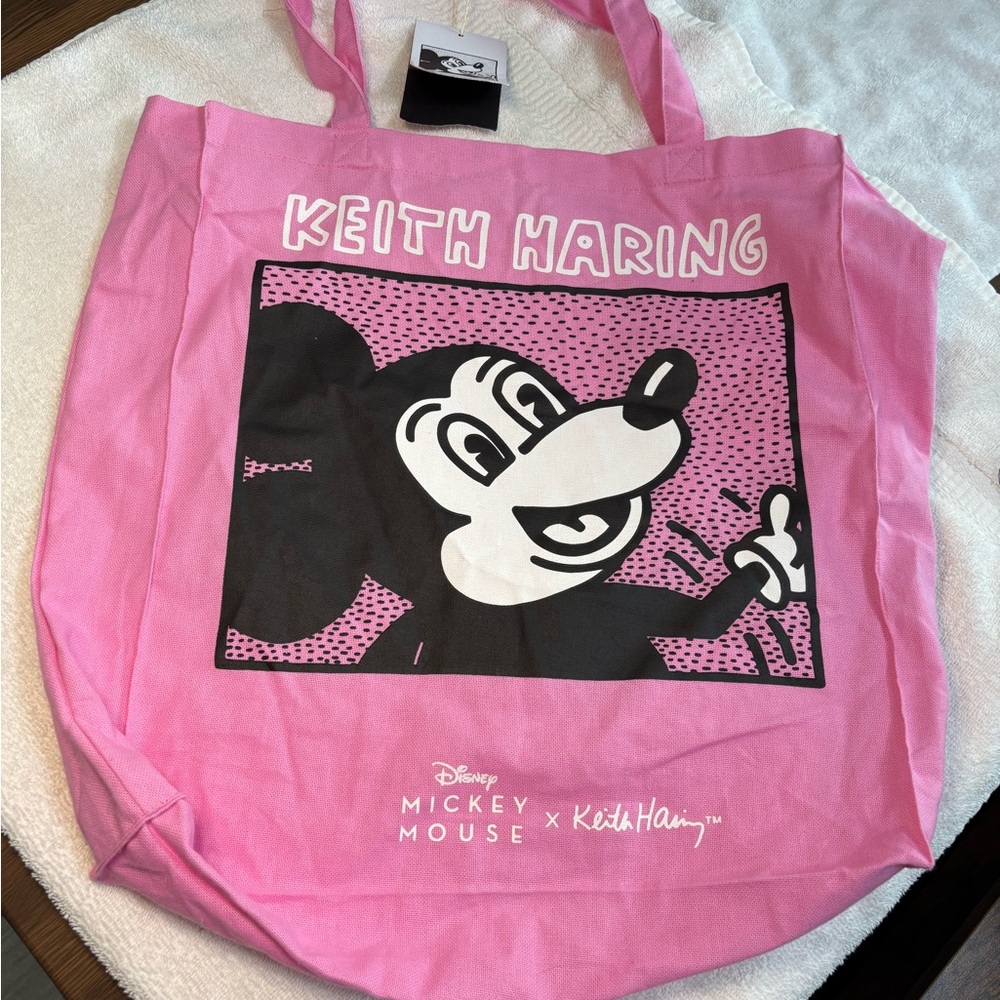 Disney Keith Haring Pink Mickey Mouse Tote